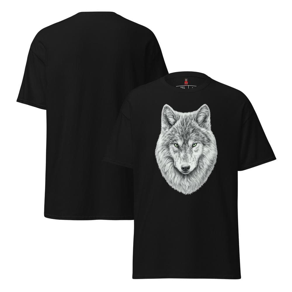 Flat lay présentant les vues avant et arrière du T-shirt Premium noir Instinct Émeraude sur fond blanc. Design by Mister Felpatee placé sur la poitrine, un incontournable au quotidien alliant confort premium et l'identité Felpatee.