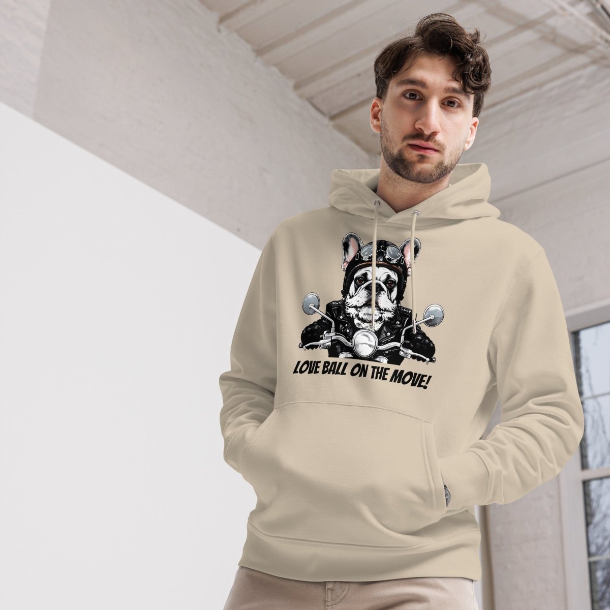 Hoodie Bio | Aventurier Bouledogue Français Motard - Felpatee - Hoodie Bio - Felpatee