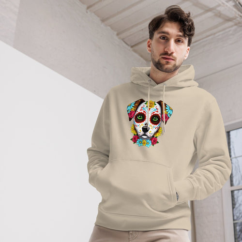 Hoodie Bio | Chien Calavera Fleuri - Felpatee - Hoodie Bio - Felpatee
