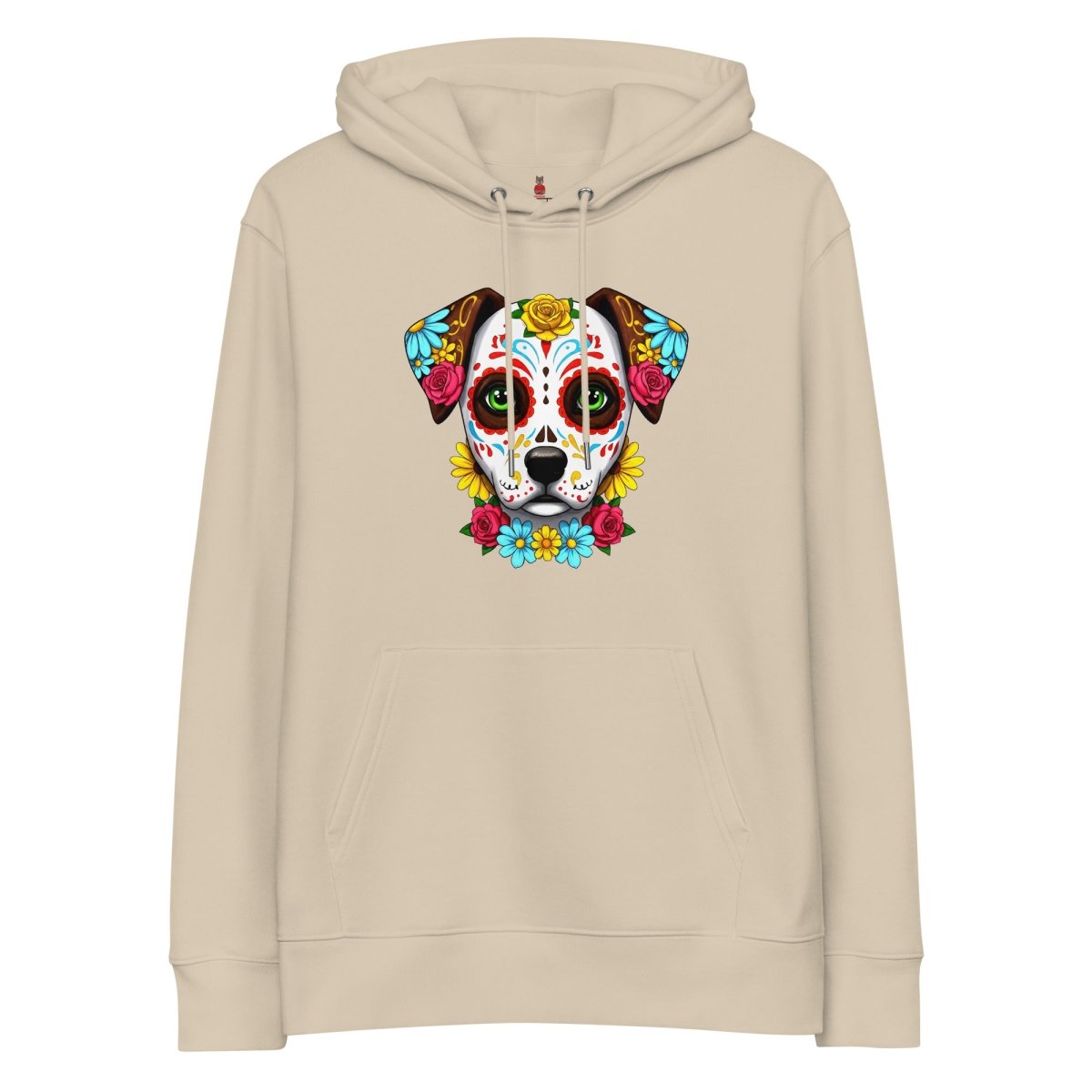 Hoodie Bio | Chien Calavera Fleuri - Felpatee - Hoodie Bio - Felpatee