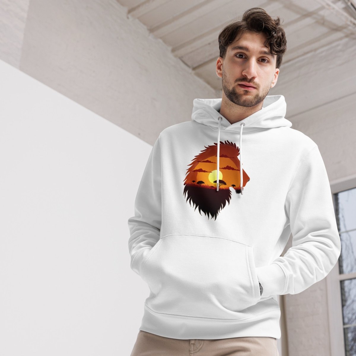 Hoodie Bio | Lion Sunset - Felpatee - Hoodie Bio - Felpatee