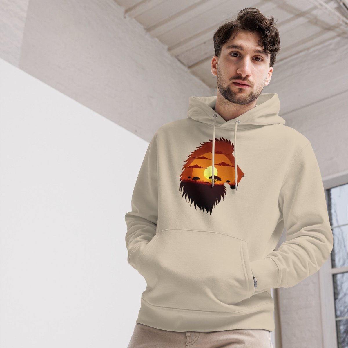 Hoodie Bio | Lion Sunset - Felpatee - Hoodie Bio - Felpatee