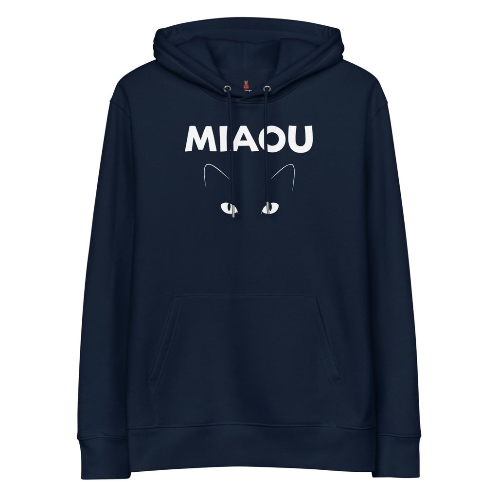 Hoodie Bio | Miaou : L'Œil du Chat - Felpatee - sweat a capuche durable - Felpatee