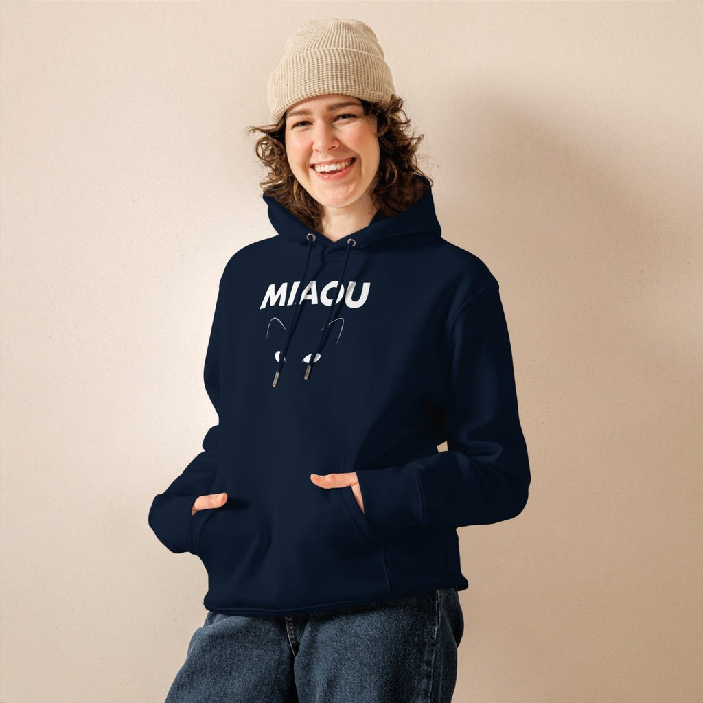 Hoodie Bio | Miaou : L'Œil du Chat - Felpatee - sweat a capuche durable - Felpatee