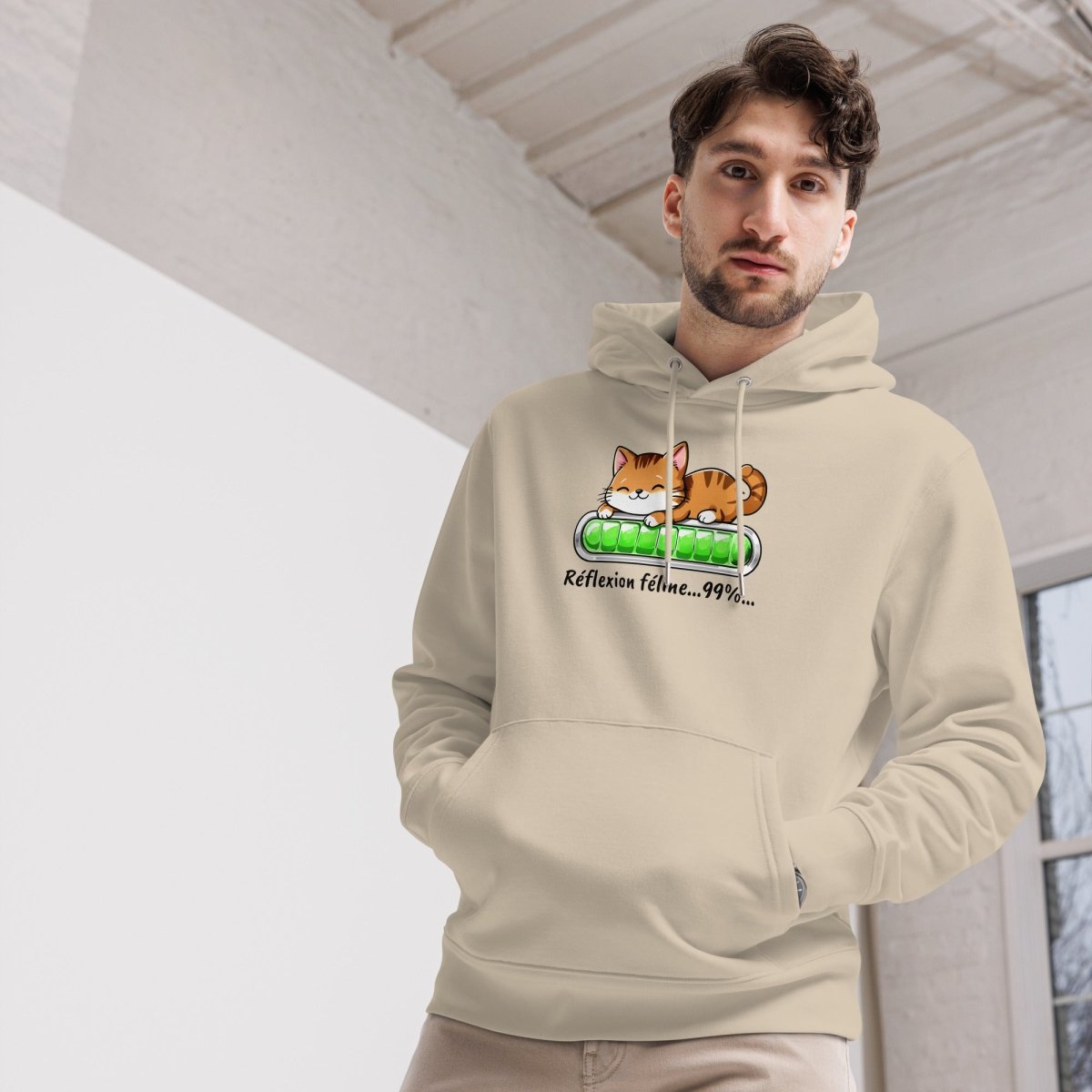 Hoodie Bio | Réflexion Féline - Felpatee - sweat a capuche durable - Felpatee