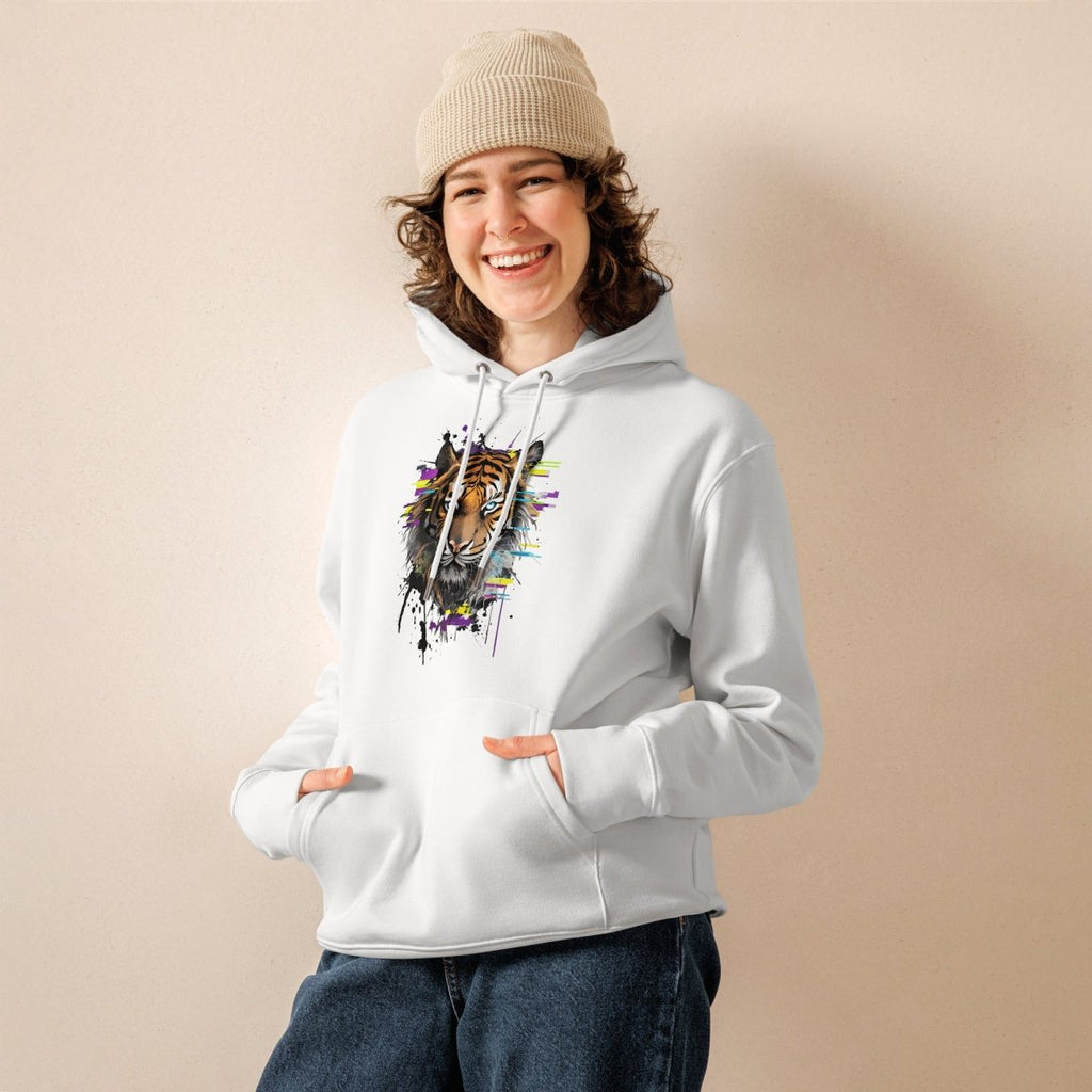 Hoodie Bio | Tigre Intense Effet Glitch Art - Felpatee - Hoodie Bio - Felpatee