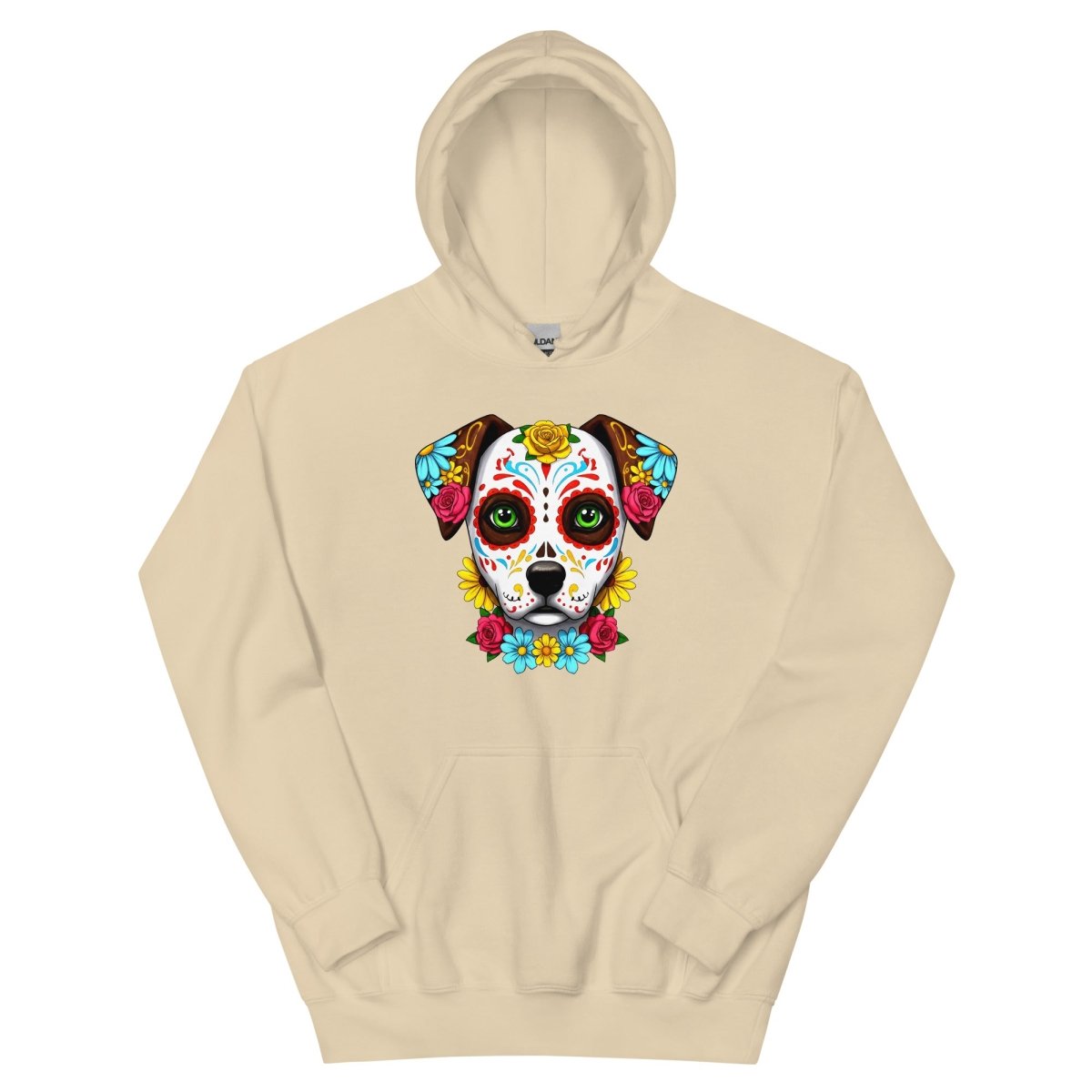 Hoodie Premium | Chien Calavera Fleuri - Felpatee - sweat a capuche - Felpatee