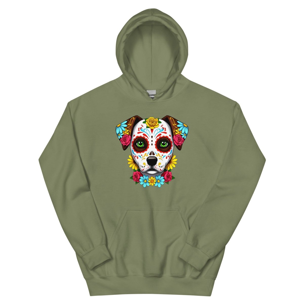 Hoodie Premium | Chien Calavera Fleuri - Felpatee - sweat a capuche - Felpatee