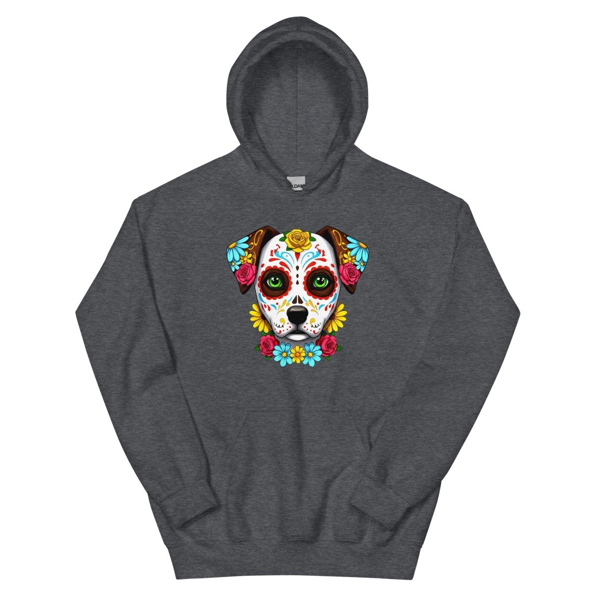 Hoodie Premium | Chien Calavera Fleuri - Felpatee - sweat a capuche - Felpatee