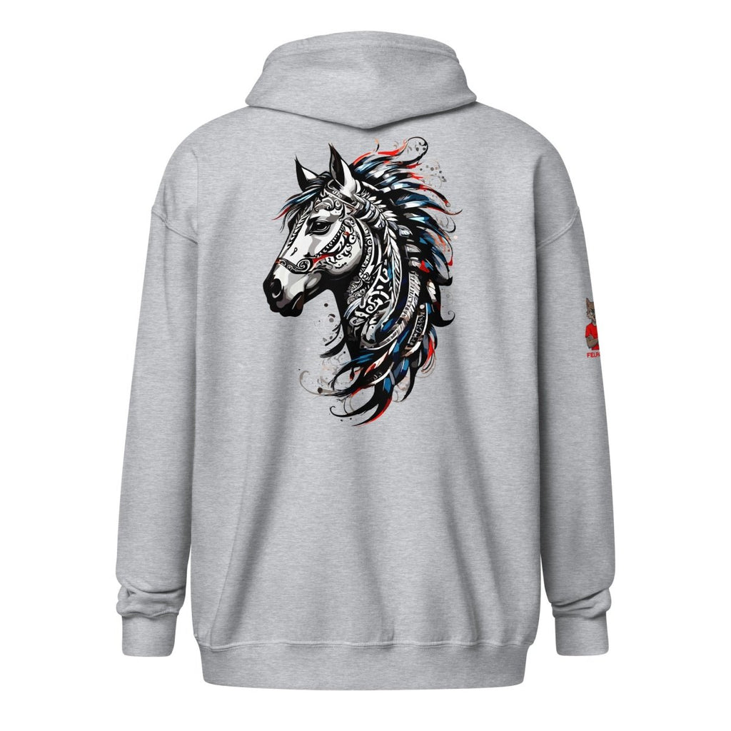 Hoodie Zippé Alpha | L'Esprit Tribal Équin | Édition Signature - Felpatee - zippé alpha - Felpatee