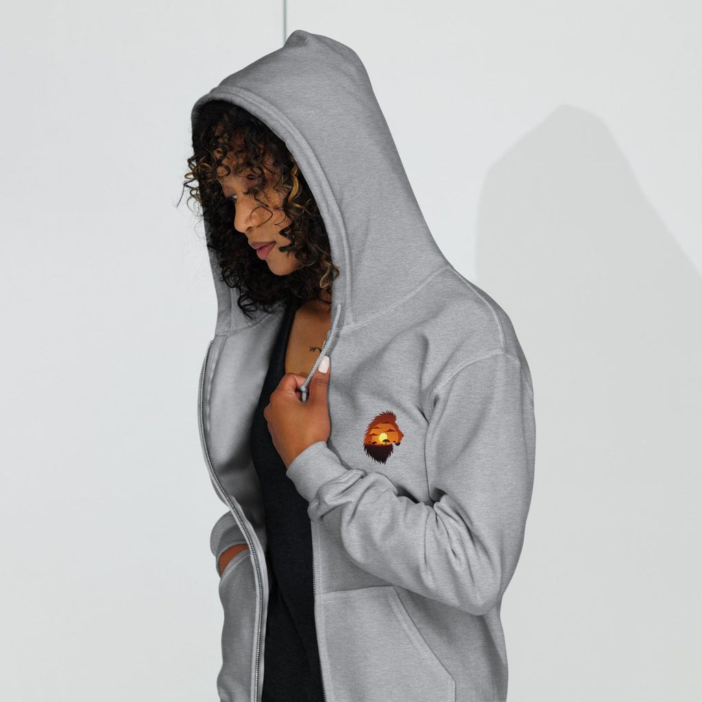 Hoodie Zippé Alpha | Lion Sunset | Édition Signature - Felpatee - zippé alpha - Felpatee