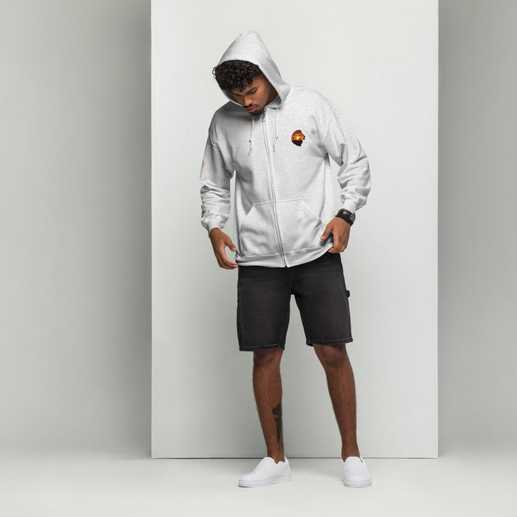 Hoodie Zippé Alpha | Lion Sunset | Édition Signature - Felpatee - zippé alpha - Felpatee