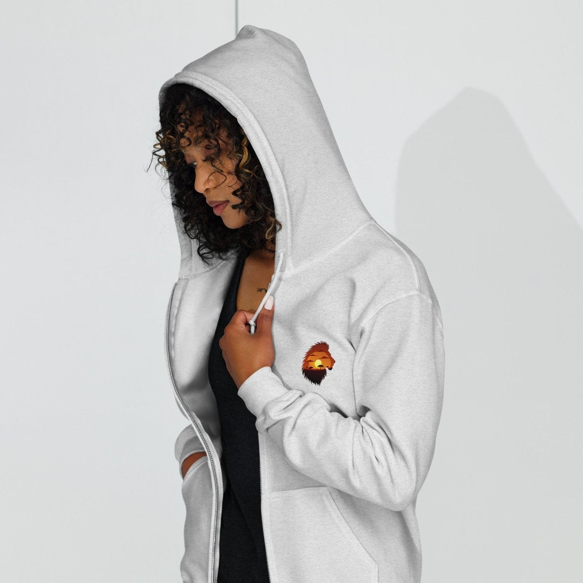Hoodie Zippé Alpha | Lion Sunset | Édition Signature - Felpatee - zippé alpha - Felpatee