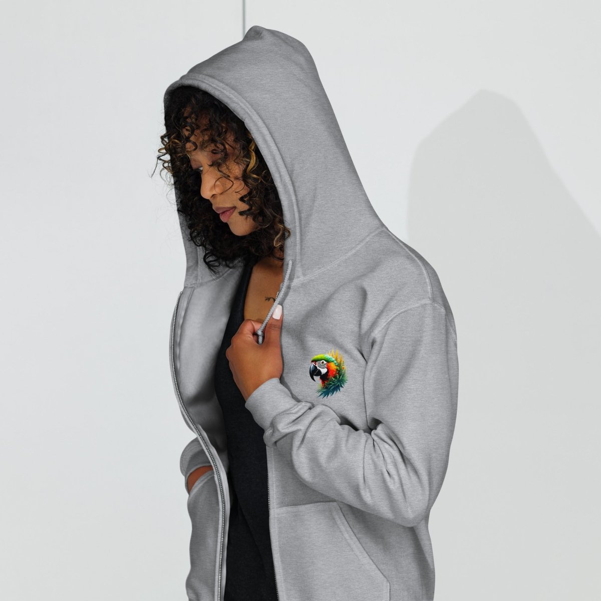 Hoodie Zippé Alpha | Perroquet Ara Majestueux | Édition Signature - Felpatee - zippé alpha - Felpatee