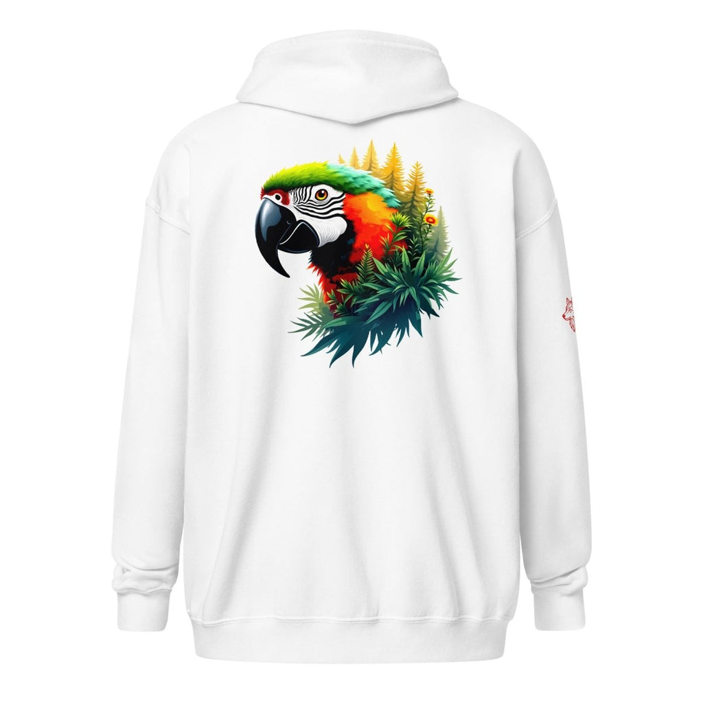 Hoodie Zippé Alpha | Perroquet Ara Majestueux | Édition Signature - Felpatee - zippé alpha - Felpatee