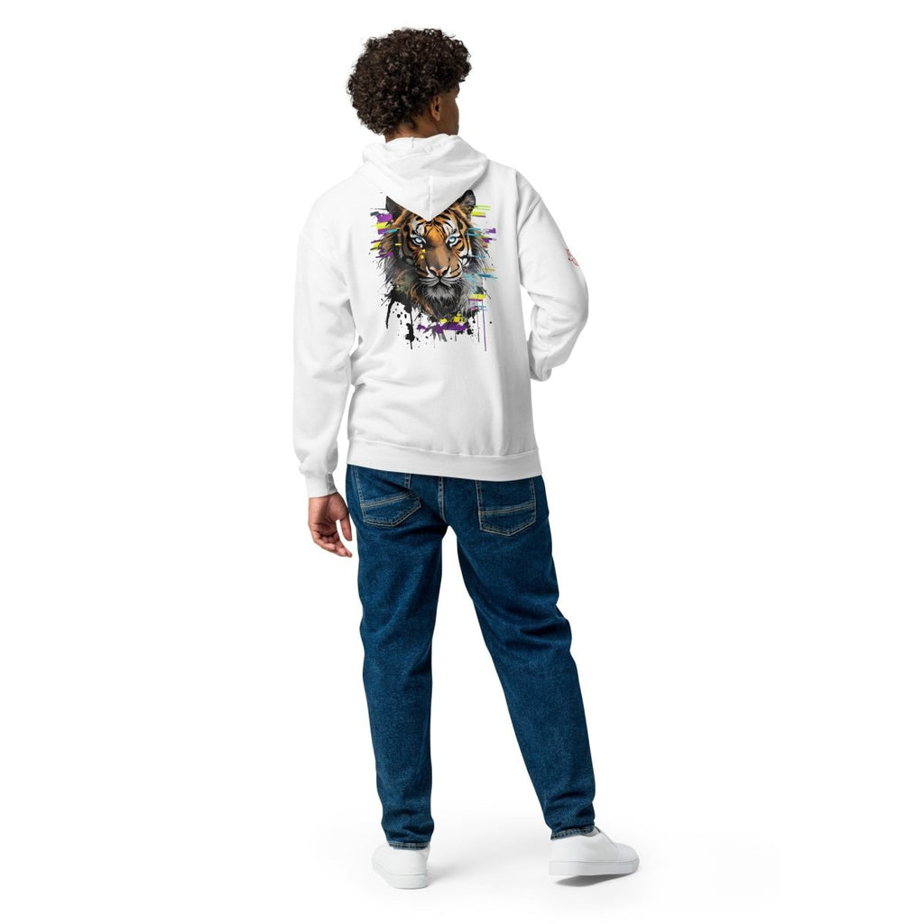 Hoodie Zippé Alpha | Tigre Intense Effet Glitch Art | Édition Signature - Felpatee - zippé alpha - Felpatee