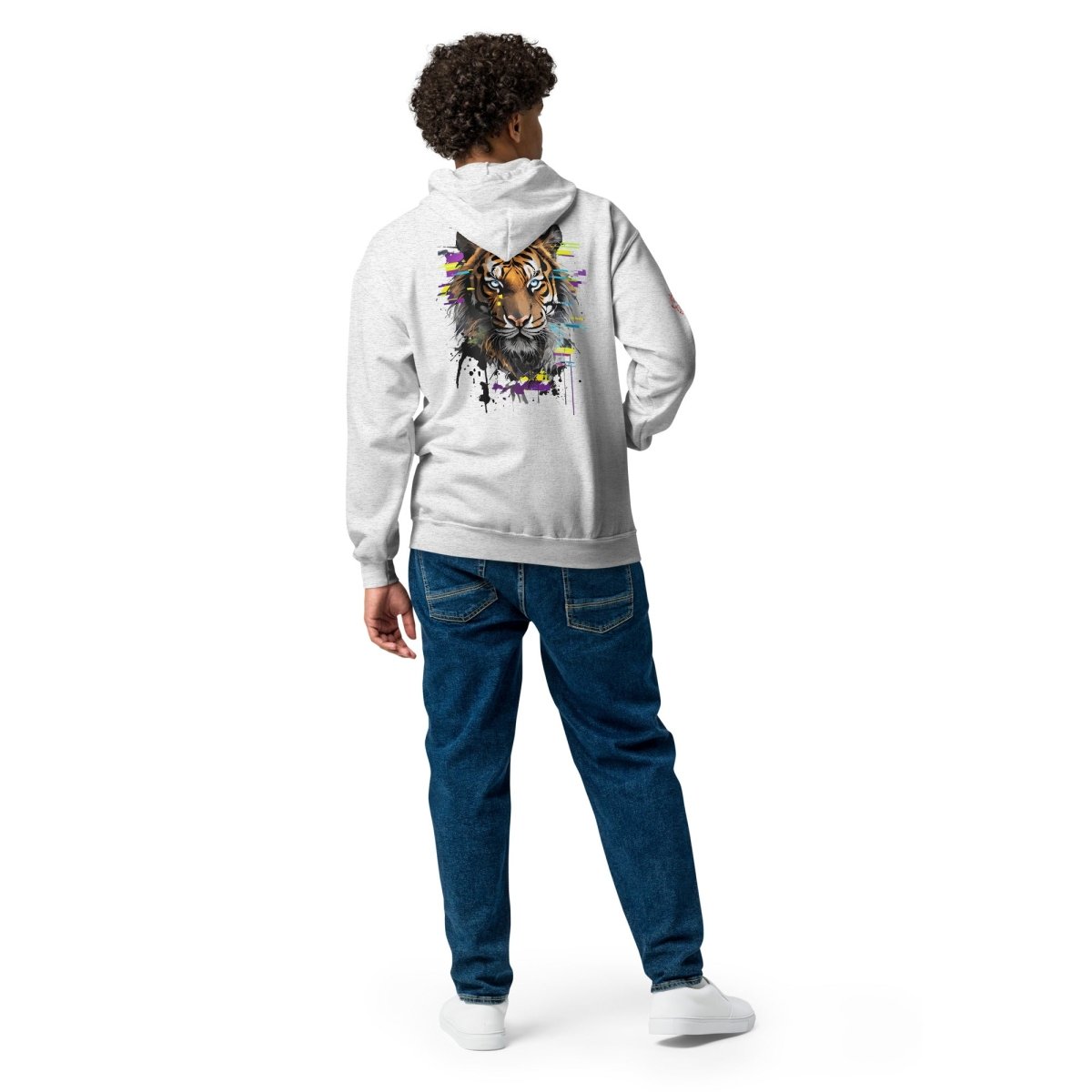 Hoodie Zippé Alpha | Tigre Intense Effet Glitch Art | Édition Signature - Felpatee - zippé alpha - Felpatee