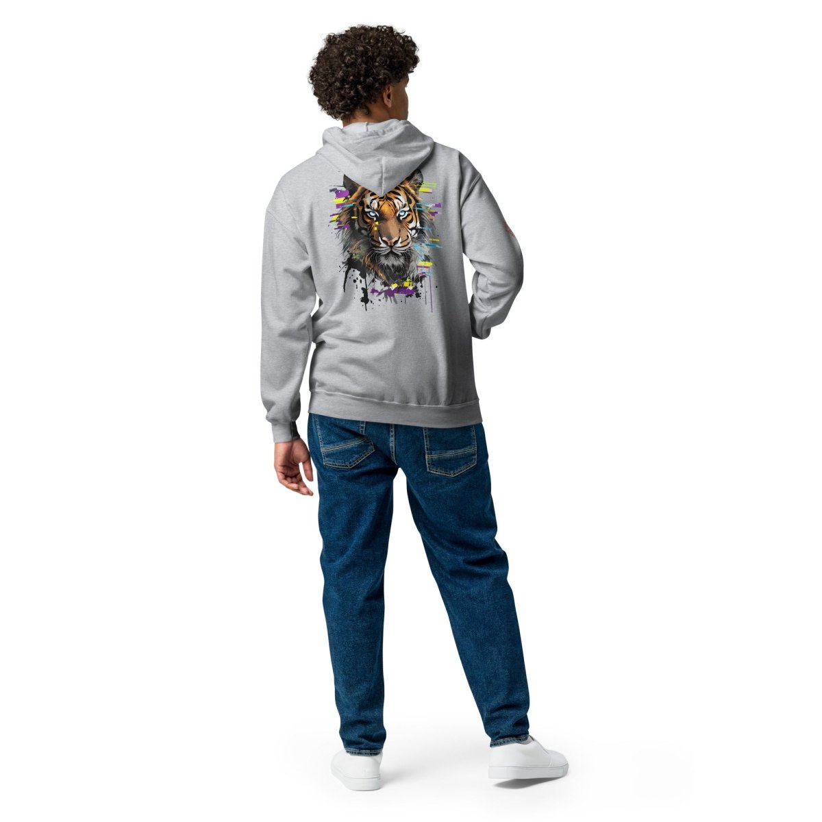 Hoodie Zippé Alpha | Tigre Intense Effet Glitch Art | Édition Signature - Felpatee - zippé alpha - Felpatee