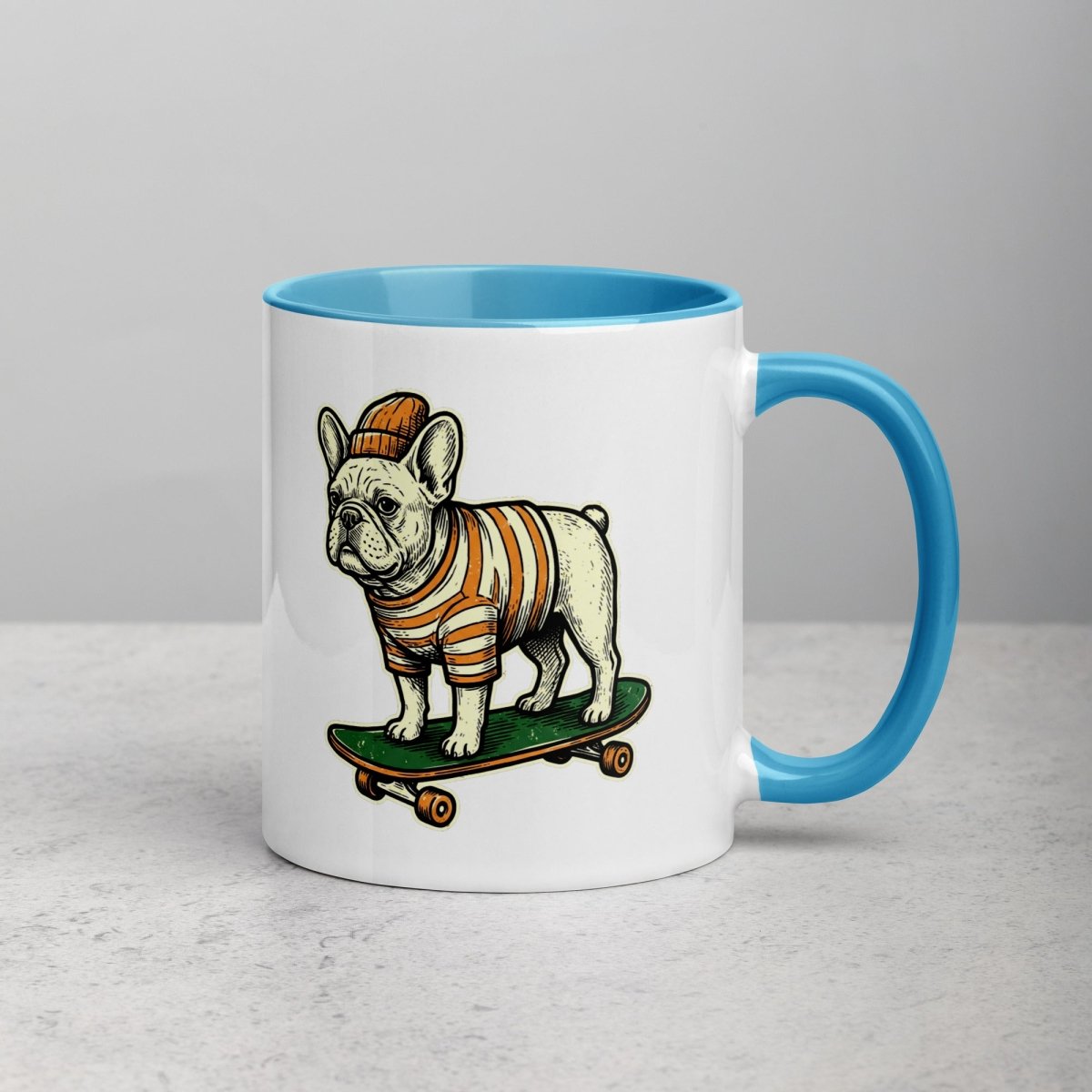 Mug à Intérieur Coloré | Bouledogue De Rue - Felpatee - Mug Bicolore - Felpatee
