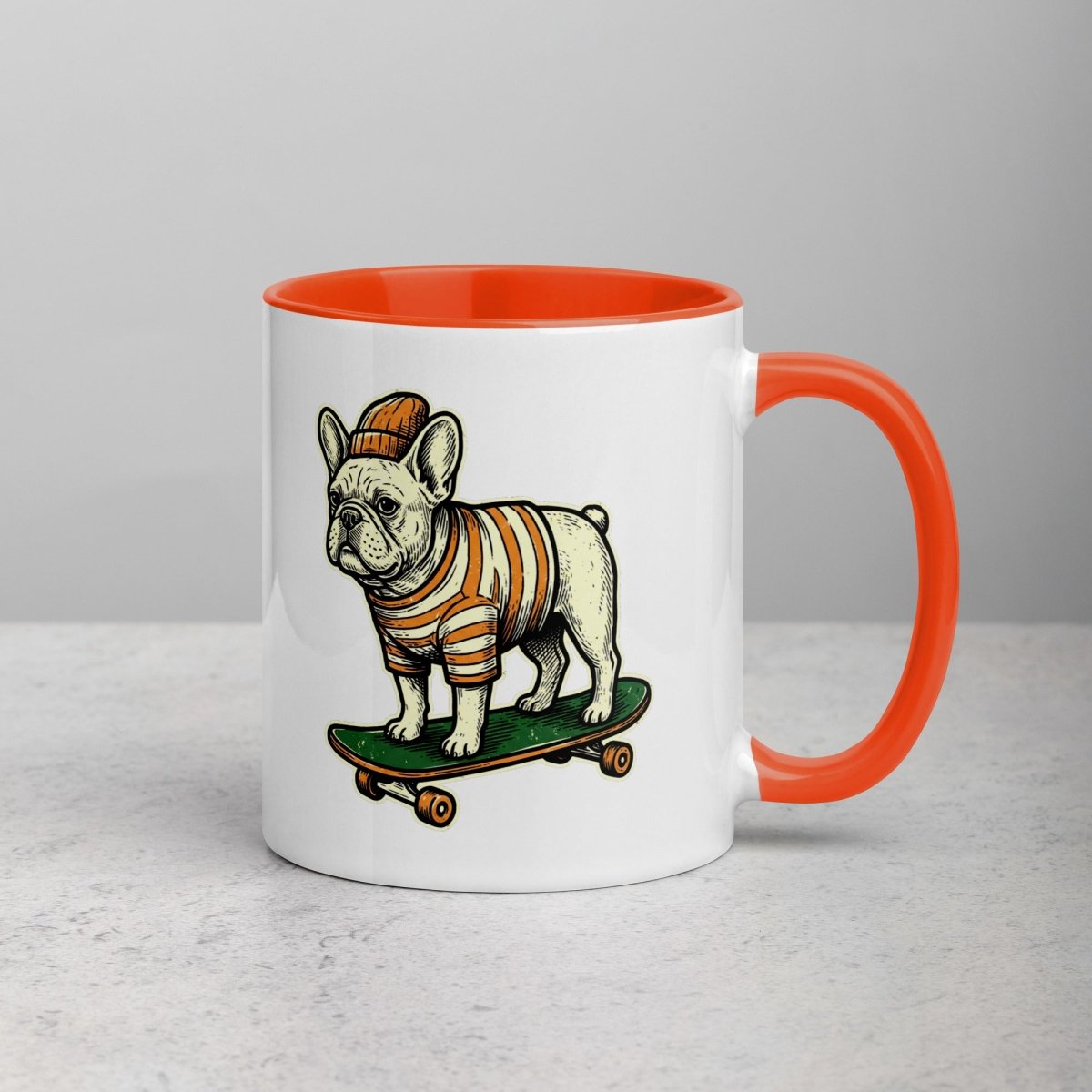 Mug à Intérieur Coloré | Bouledogue De Rue - Felpatee - Mug Bicolore - Felpatee