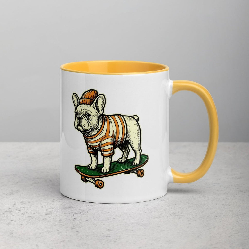 Mug à Intérieur Coloré | Bouledogue De Rue - Felpatee - Mug Bicolore - Felpatee