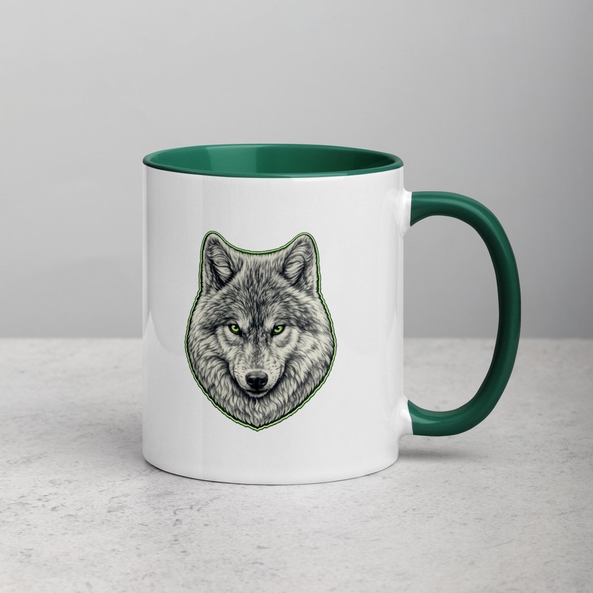 Mug à Intérieur Coloré | Instinct Émeraude - Felpatee - Mug Bicolore - Felpatee