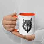 Mug à Intérieur Coloré | Loup Gardien Runique - Felpatee - mug - Felpatee