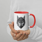 Mug à Intérieur Coloré | Loup Gardien Runique - Felpatee - mug - Felpatee