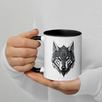 Mug à Intérieur Coloré | Loup Gardien Runique - Felpatee - mug - Felpatee