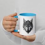 Mug à Intérieur Coloré | Loup Gardien Runique - Felpatee - mug - Felpatee