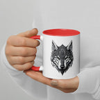 Mug à Intérieur Coloré | Loup Gardien Runique - Felpatee - mug - Felpatee