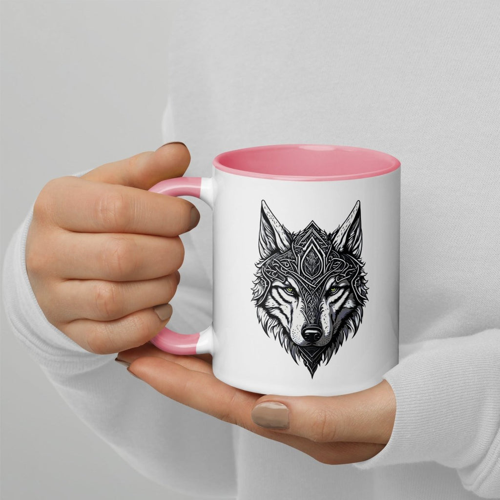 Mug à Intérieur Coloré | Loup Gardien Runique - Felpatee - mug - Felpatee