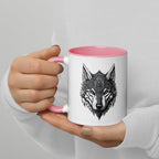 Mug à Intérieur Coloré | Loup Gardien Runique - Felpatee - mug - Felpatee