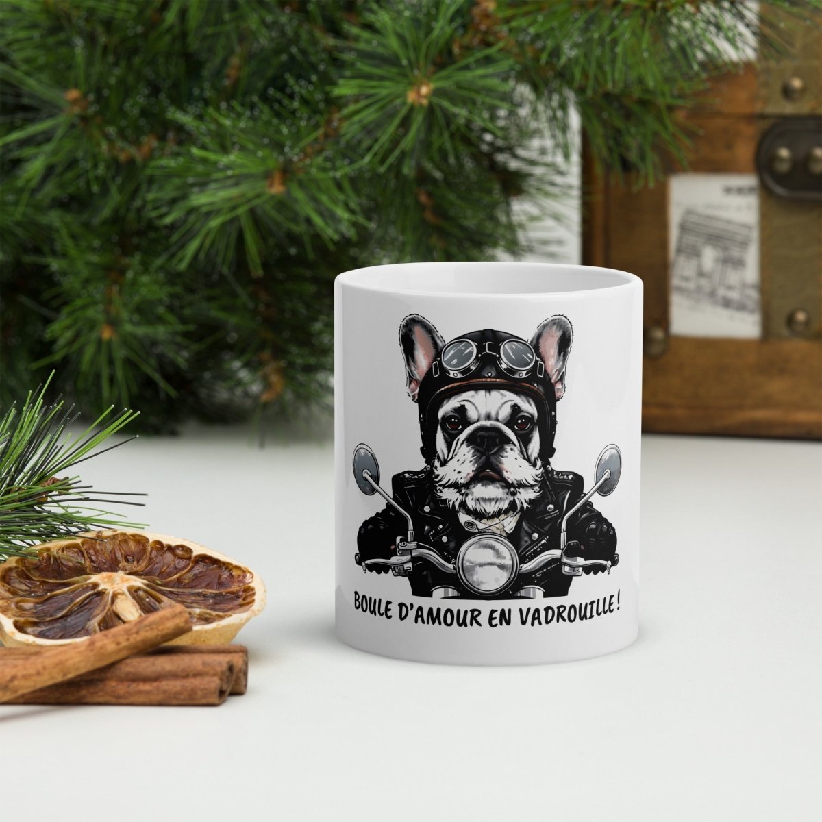 Mug Blanc Brillant | Esprit Motard Canin - Felpatee - mug - Felpatee