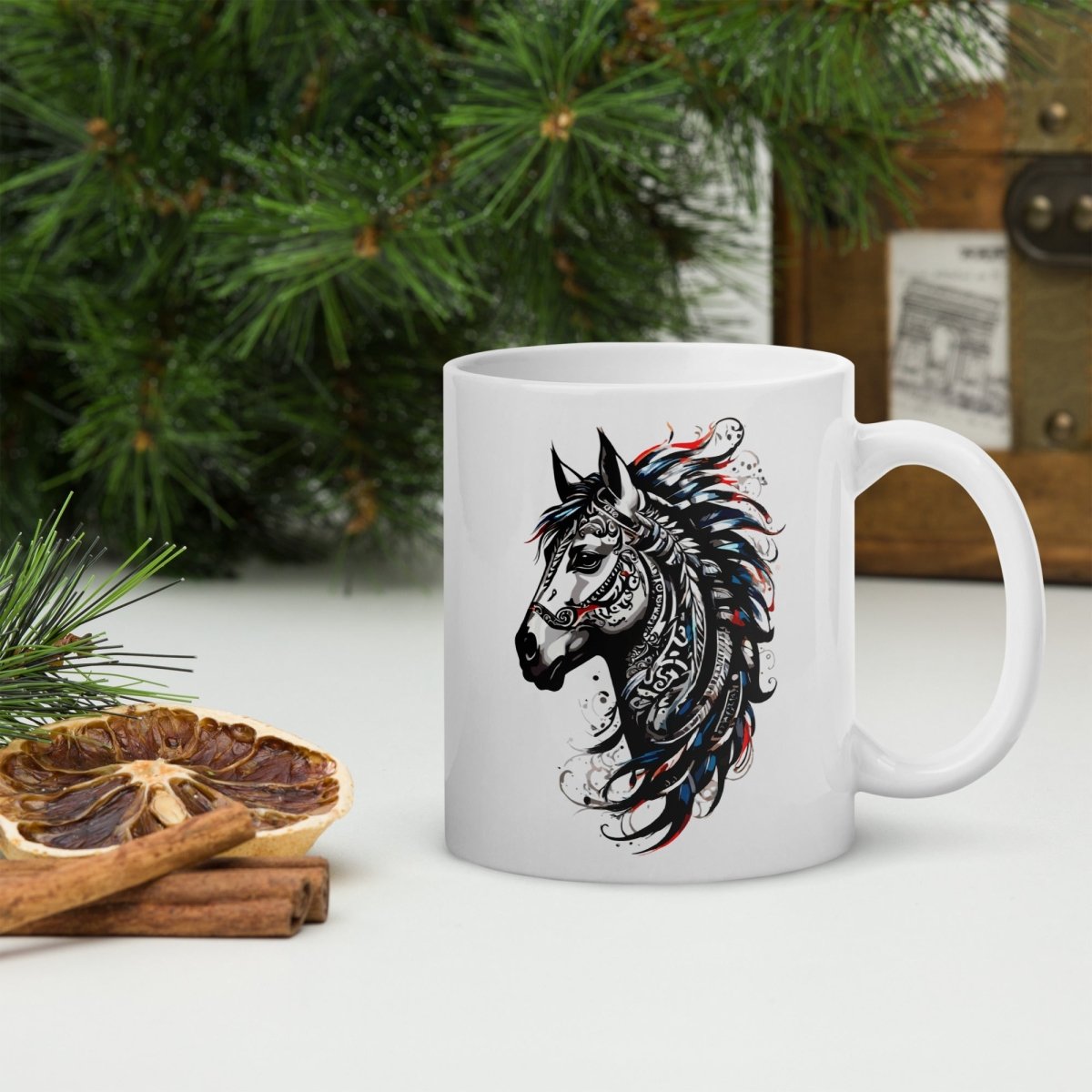 Mug Blanc Brillant | L'Esprit Tribal Équin - Felpatee - mug - Felpatee