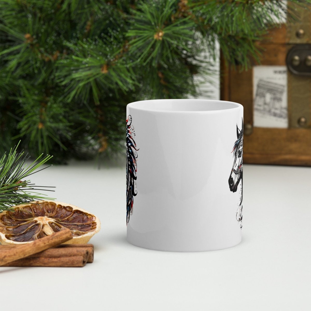Mug Blanc Brillant | L'Esprit Tribal Équin - Felpatee - mug - Felpatee