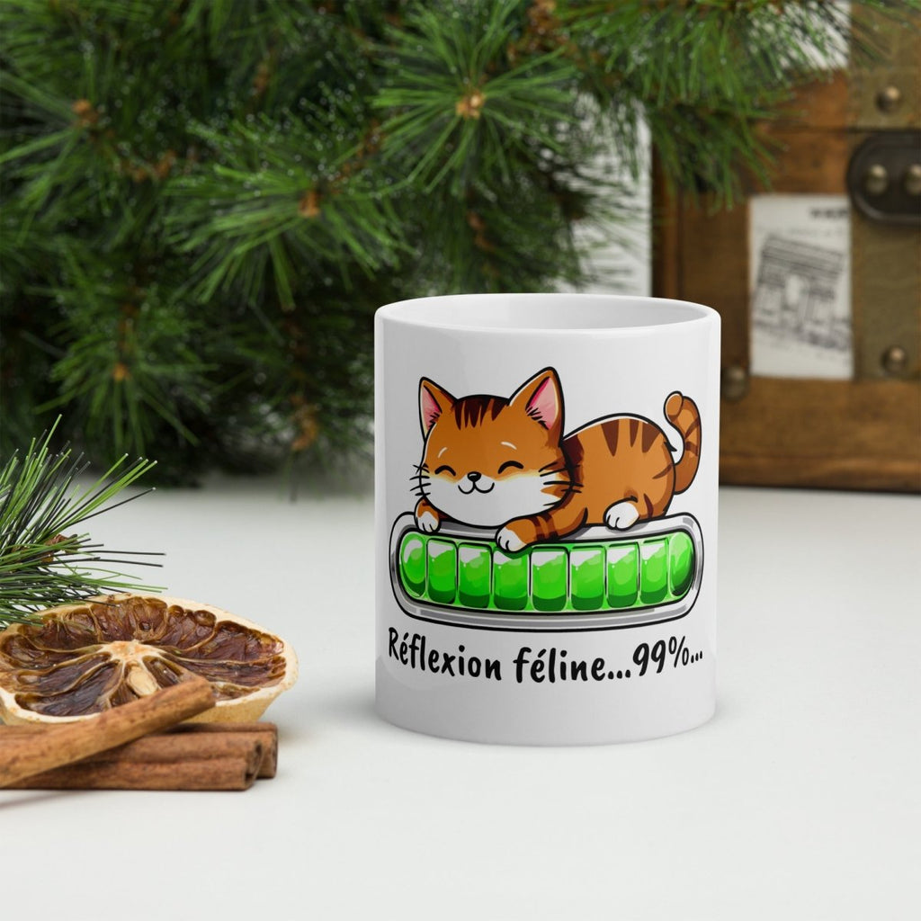 Mug Blanc Brillant | Réflexion Féline - Felpatee - mug - Felpatee