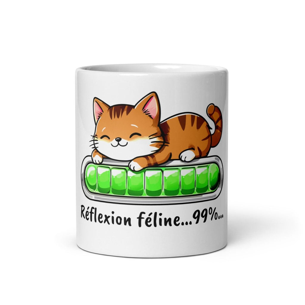 Mug Blanc Brillant | Réflexion Féline - Felpatee - mug - Felpatee