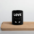 Mug Brillant Noir | Love Cat - Felpatee - mug - Felpatee