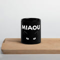 Mug Brillant Noir | Miaou : L'Œil du Chat - Felpatee - mug - Felpatee