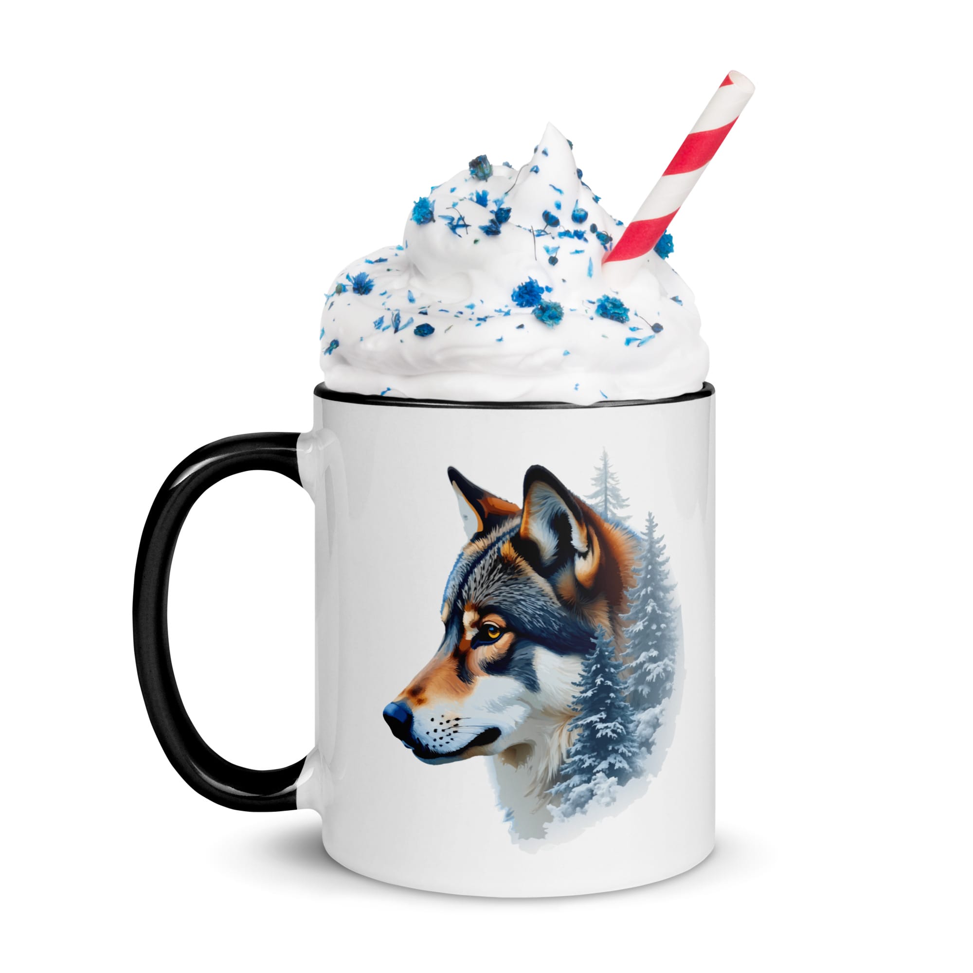 mug bicolore wolf forest