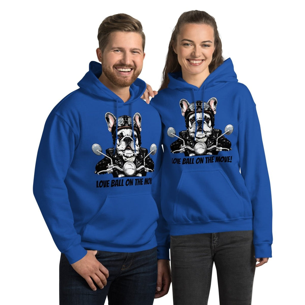 Sweat à capuche | Aventurier Bouledogue Français Motard - Gildan - sweat a capuche - Felpatee