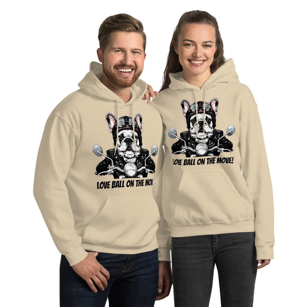 Sweat à capuche | Aventurier Bouledogue Français Motard - Gildan - sweat a capuche - Felpatee