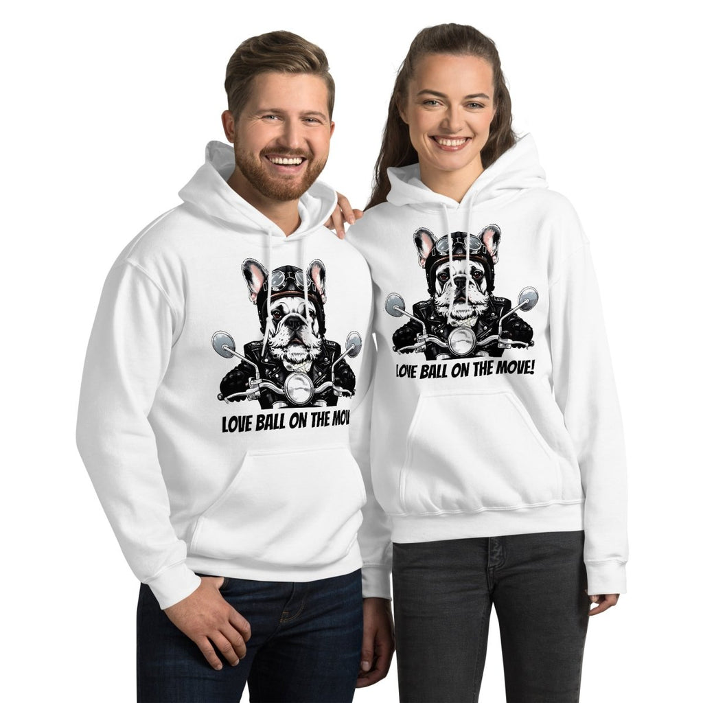 Sweat à capuche | Aventurier Bouledogue Français Motard - Gildan - sweat a capuche - Felpatee