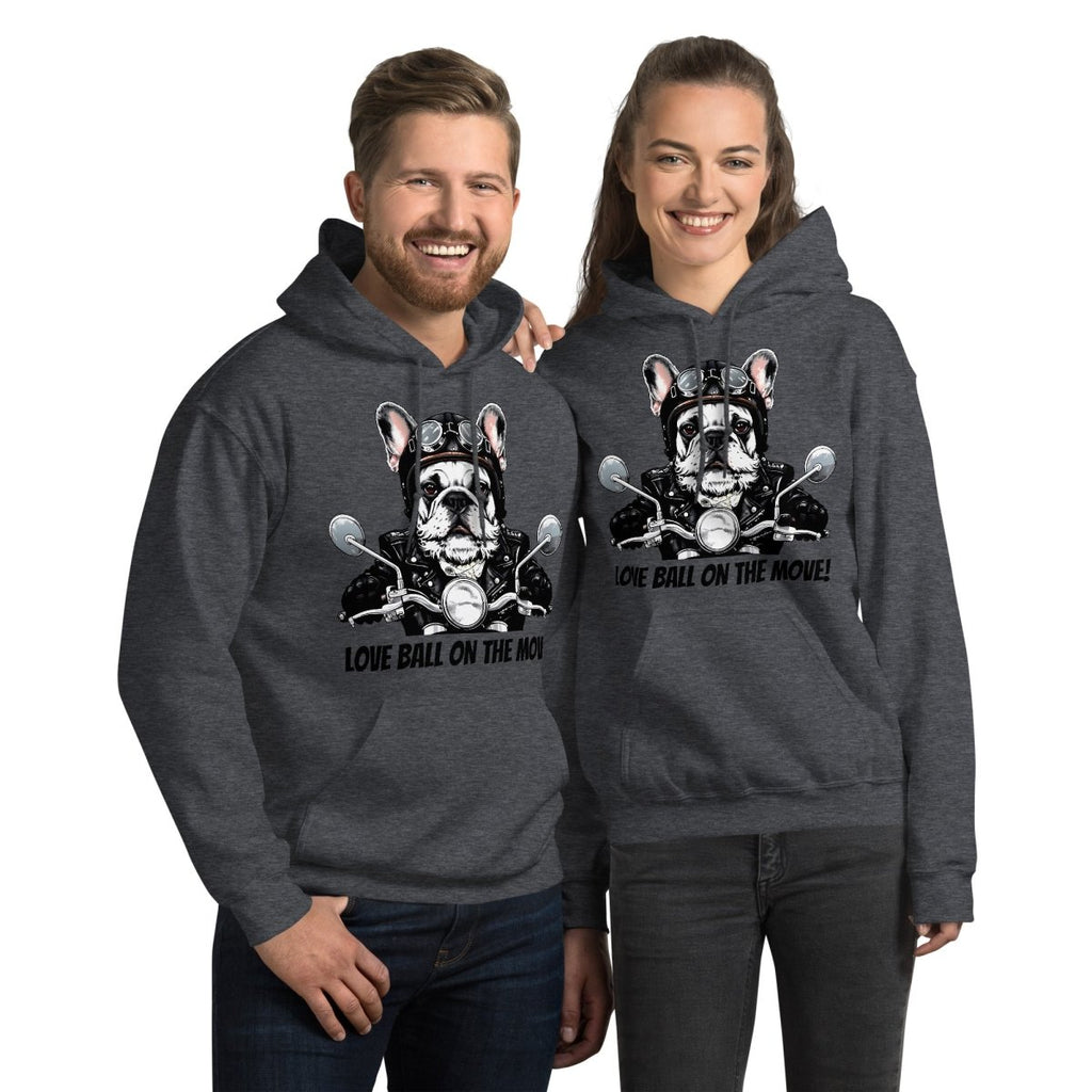 Sweat à capuche | Aventurier Bouledogue Français Motard - Gildan - sweat a capuche - Felpatee
