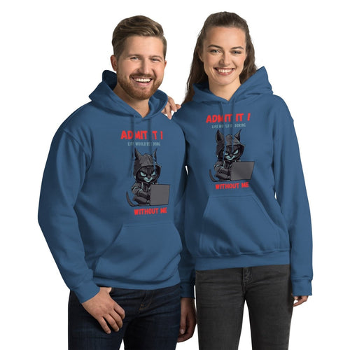 Sweat à capuche | Chat Hacker & Sassy - Gildan - sweat a capuche - Felpatee