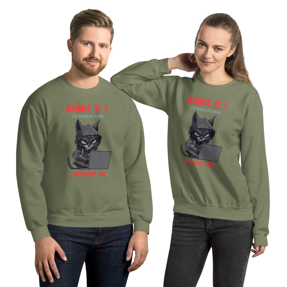 Sweatshirt | Chat Hacker & Sassy - Gildan - sweat - Felpatee