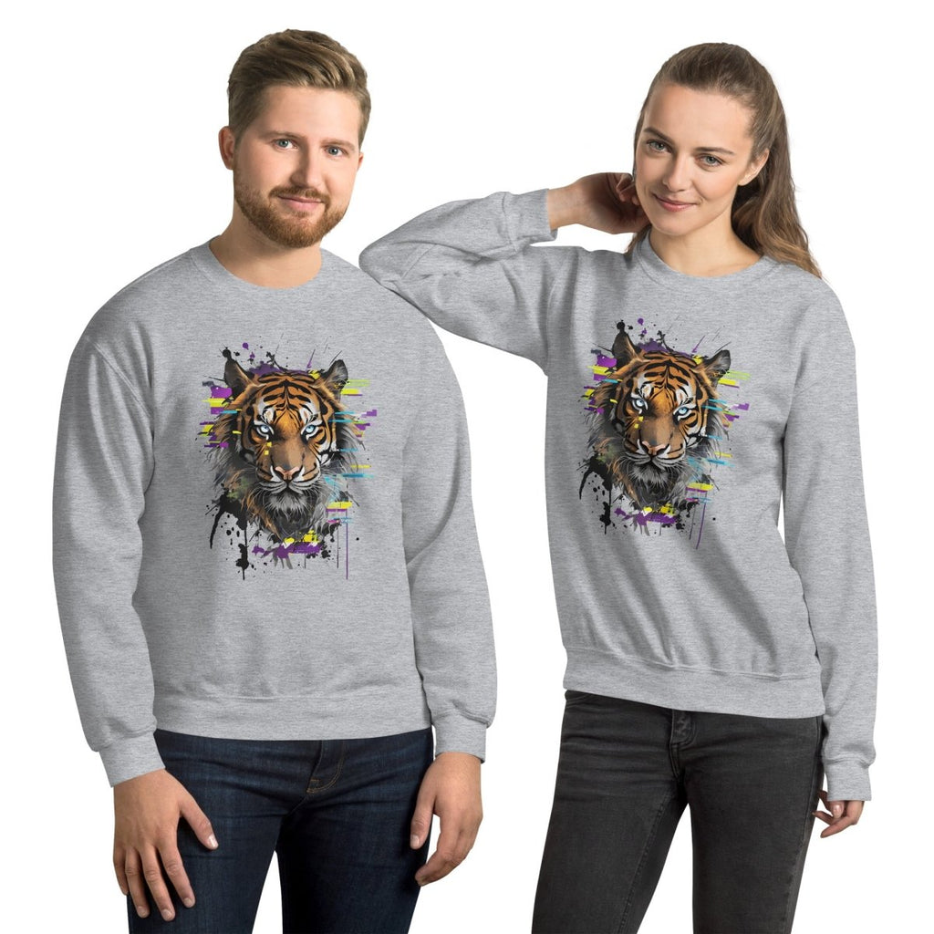 Sweatshirt | Tigre Intense Effet Glitch Art - Gildan - sweat - Felpatee