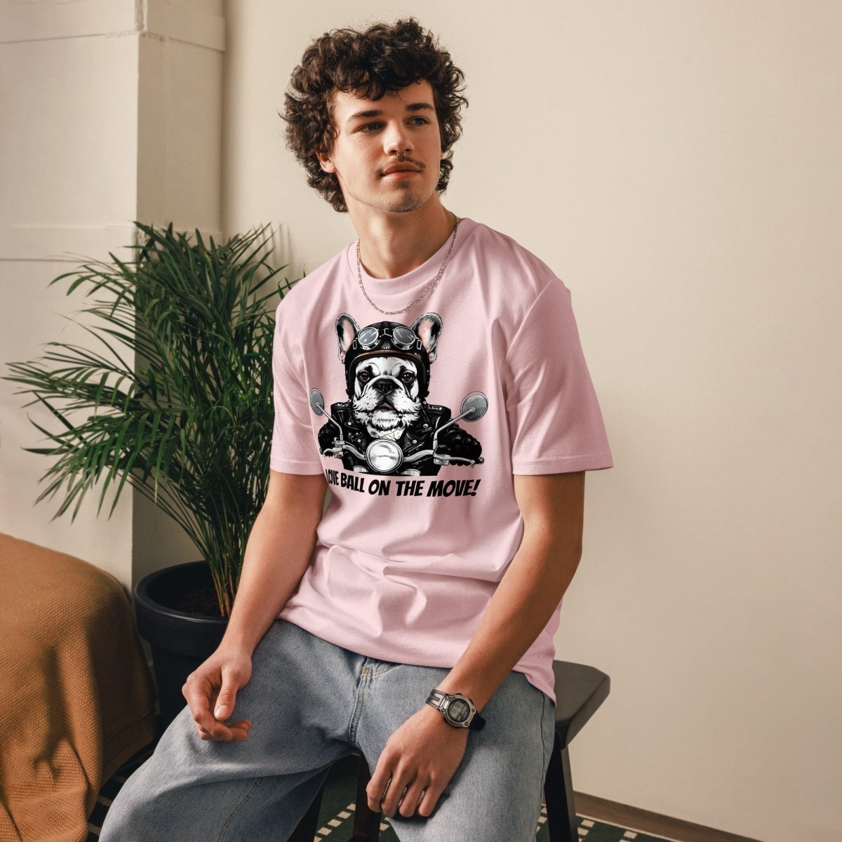 T-shirt Bio | Aventurier Bouledogue Français Motard - Felpatee - t-shirt durable - Felpatee