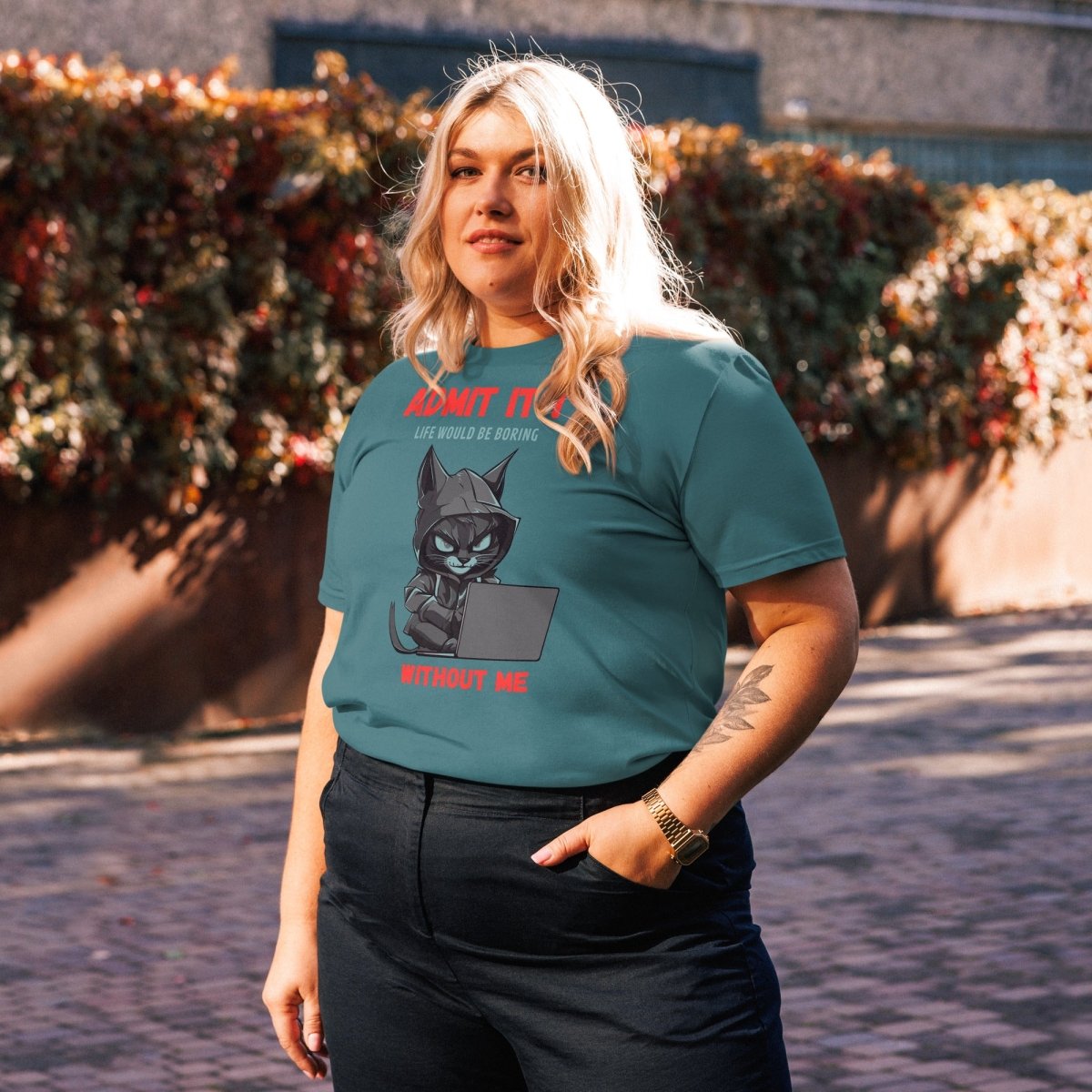 T-shirt Bio | Chat Hacker & Sassy - Felpatee - t-shirt durable - Felpatee